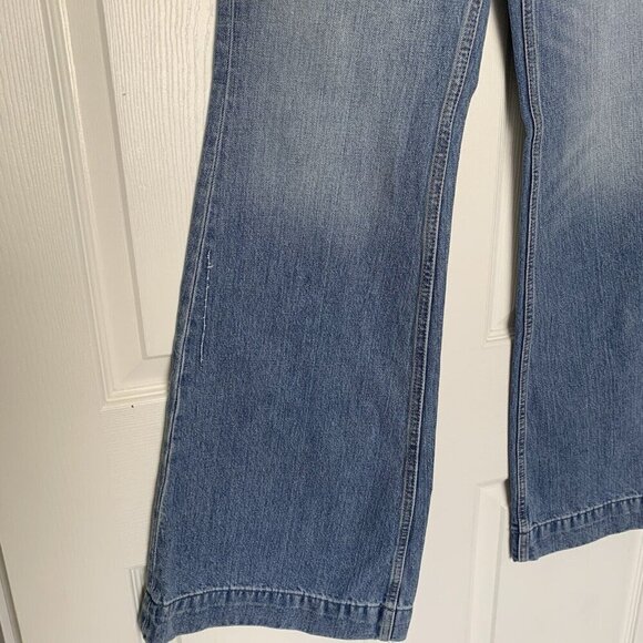RE/DONE Bell Bottom Jeans Blue 148-03W70LRBL Women’s Size 23 Anthropologie - Picture 7 of 16